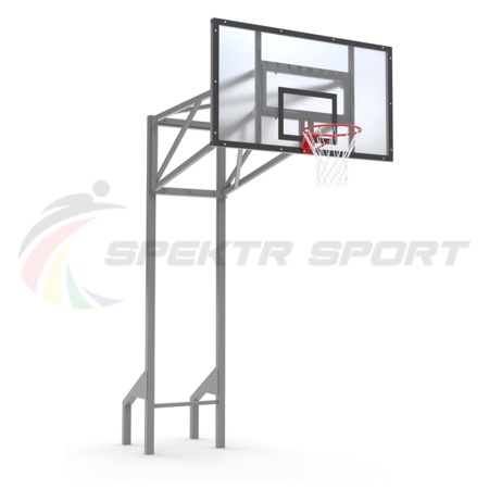 Купить Стойка баскетбольная уличная усиленная со щитом из оргстекла, кольцом и сеткой SP D 413 в Сорочинске 